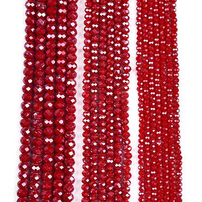 Electroplate Glass Beads Strands EGLA-A044-P4mm-A15-1