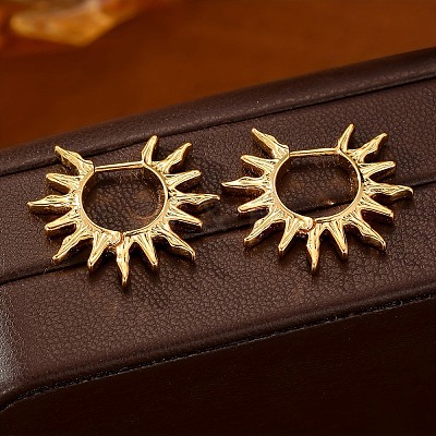 Brass Hoop Earrings EJEW-Z143-01G-1