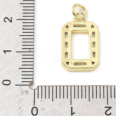 Brass Micro Pave Cubic Zirconia Pendants KK-V014-01G-15-1