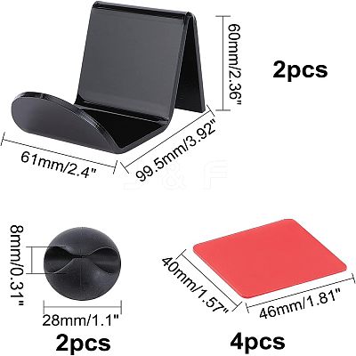 Arrylic Earphone Display Stands Set ODIS-WH0021-08-1