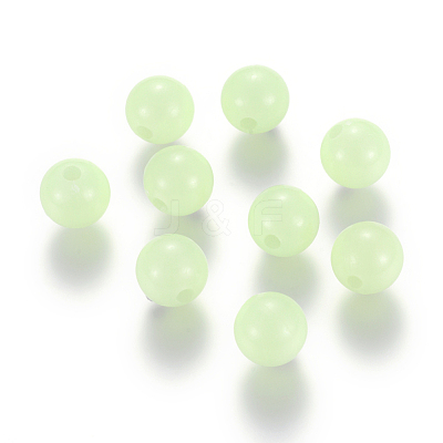 Luminous Acrylic Round Beads LACR-R002-10mm-01-1