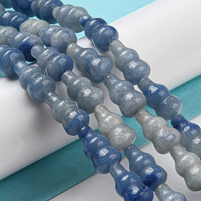 Dyed & Heated Natural Blue Aventurine Beads Strands G-C039-A10-1