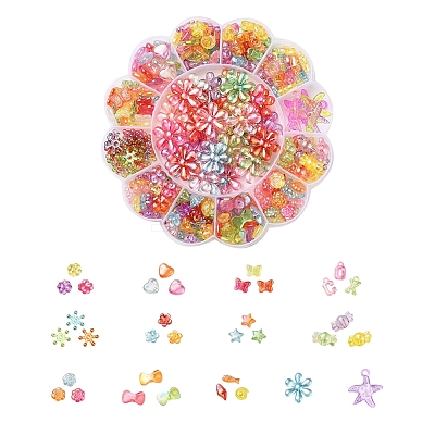 271Pcs 13 Style Transparent Acrylic Beads TACR-YW0001-26-1