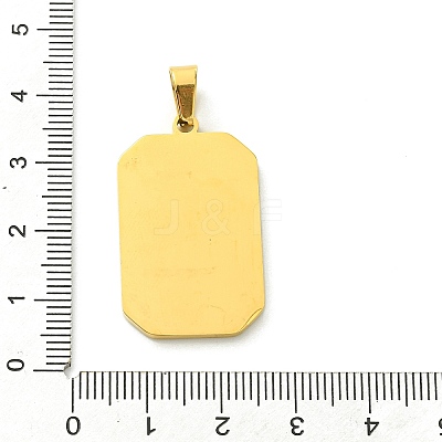 Ion Plating(IP) 304 Stainless Steel Pendants STAS-C101-08G-11-1