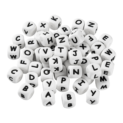 52Pcs 26 Style Food Grade Eco-Friendly Silicone Beads SIL-LS0001-03-1