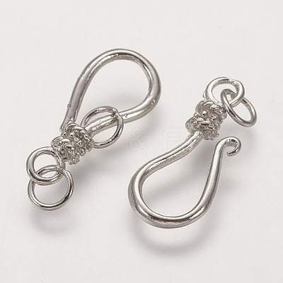 Brass S-Hook Clasps LS-KK-H375-P-1