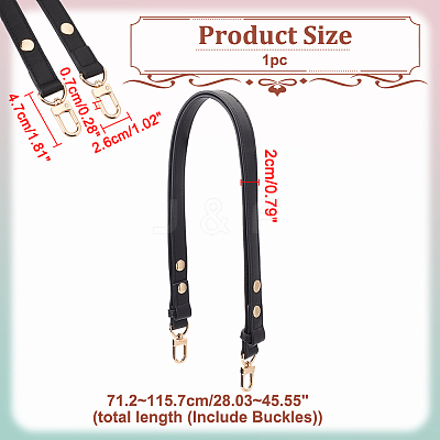 Adjustable PU Imitation Leather Bag Straps PURS-WH0005-50KCG-1