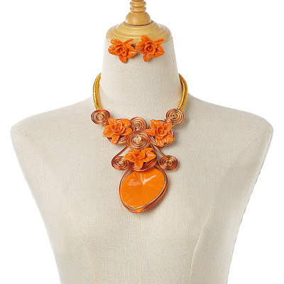 Alloy Aluminum and Acrylic Resin Jewelry Sets FS-WGFFF05-04-1