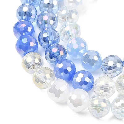 Electroplate Glass Beads Strands EGLA-D300-06-8mm-21-1