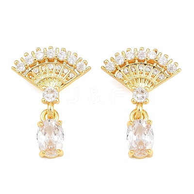 Brass Micro Pave Cubic Zirconia Pendants KK-K340-53G-04-1