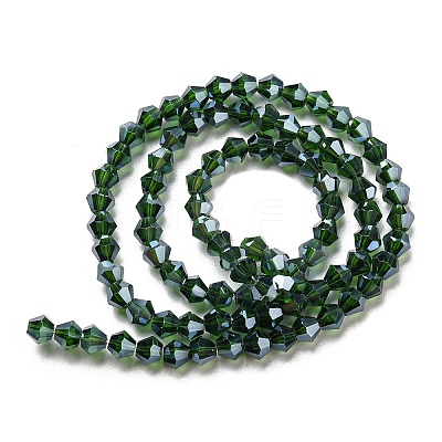 Transparent Electroplate Glass Beads Strands EGLA-A039-T2mm-A25-1
