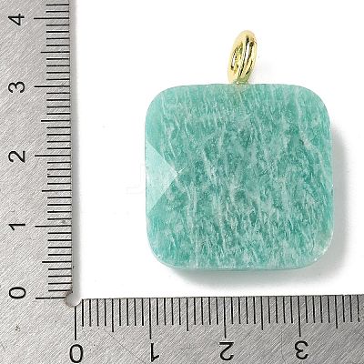 Natural Amazonite Faceted Pendants G-C274-03H-1