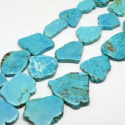 Nuggets Natural Howlite Beads Strands X-G-N0132-25-1