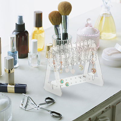 1 Set Transparent Acrylic Earring Display Stands EDIS-PH0001-54A-1