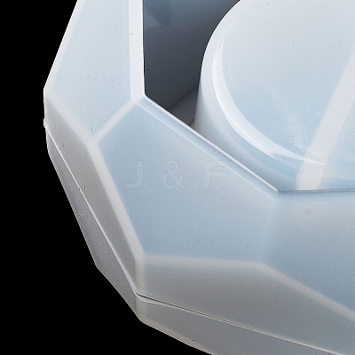 Faceted Hexagon DIY Silicone Candle Cup Molds DIY-P078-05-1