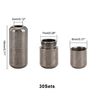 Brass Capsule Lace Lock Buckles KK-PH0001-29B-1