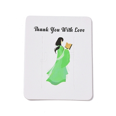 Rectangle Paper Hair Clip Display Cards CDIS-C004-03F-1