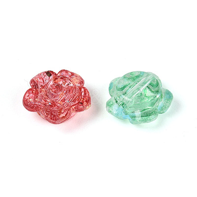 Transparent Spray Painted Acrylic Beads ACRP-T011-05M-1