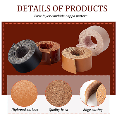4 Rolls 4 Colors Flat Single Face Imitation Leather Cords LC-BC0001-01-1
