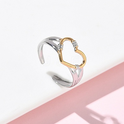 304 Stainless Steel Cuff Open Rings RJEW-Z121-02GP-04-1