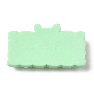 Opaque Resin Cartoon Word Cabochons RESI-K030-01-1