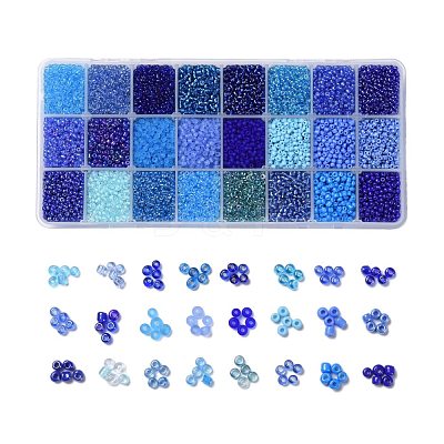 600G 24 Colors Glass Seed Beads SEED-JP0008-05-3mm-1