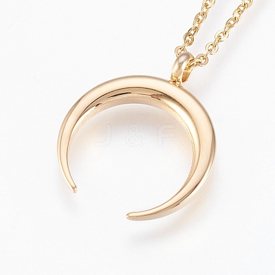 304 Stainless Steel Pendant  Necklaces NJEW-P224-16G-1