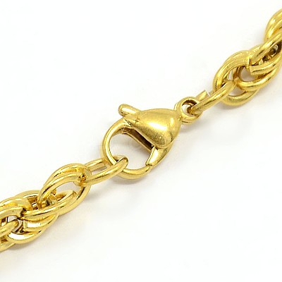 Fashionable 304 Stainless Steel Rope Chain Bracelet Making STAS-A028-B054G-1