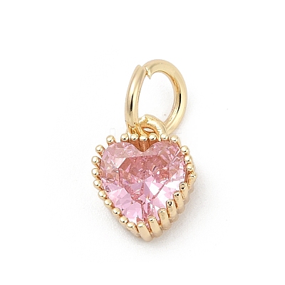 Brass Micro Pave Cubic Zirconia Pendants KK-H204-01KCG-02-1