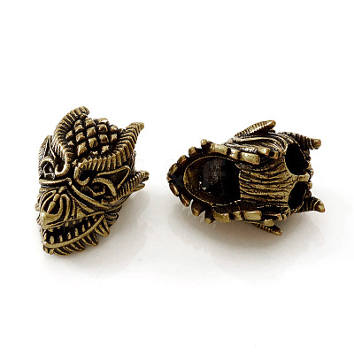 Brass European Beads KK-G392-06AB-1