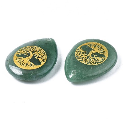 Natural Green Aventurine Pendants G-T122-71I-1