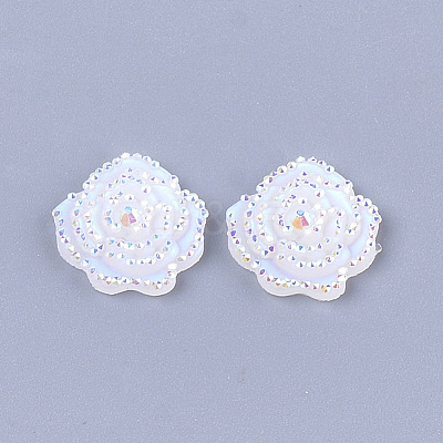 Resin Rhinestone Cabochons CRES-T012-02-1
