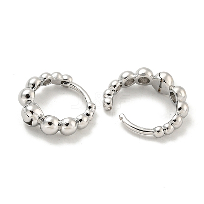Brass Hoop Earrings EJEW-L211-010D-P-1