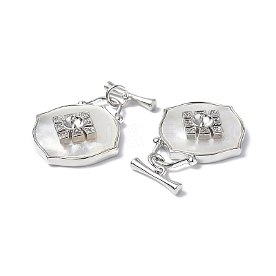 Rhombus Shell Toggle Clasps LS-KK-P223-09P-1