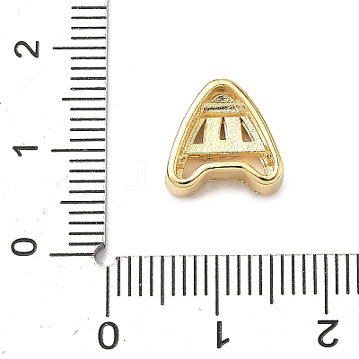 Brass Micro Pave Clear Cubic Zirconia Initial Multi-Strand Links KK-D426-18G-1