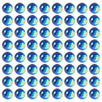 80Pcs AB Color Plated Glass Beads EGLA-TA0013-01B-1