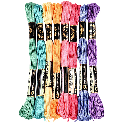 8 Skeins 8 Colors Polyester Sewing Thread OCOR-WH20074-09D-1