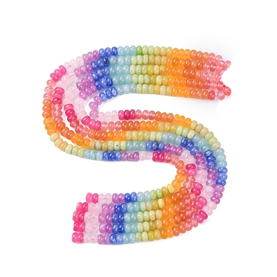 Gradient Color Natural White Jade Beads Strands X-G-NH0006-A13-01-1