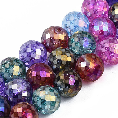 Electroplate Opaque Glass Beads Strands X-EGLA-S174-32-1