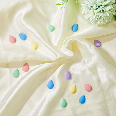 80pcs 4 colors Opaque Spray Painted Acrylic Cabochons ACRP-DC0001-01-1