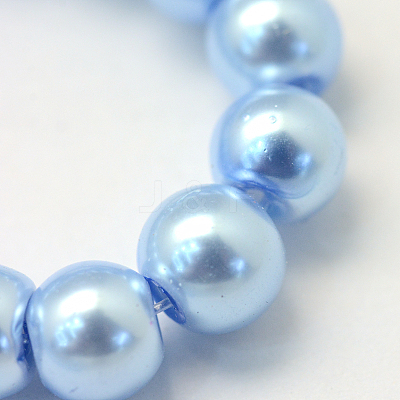Baking Paint Pearlized Glass Pearl Round Bead Strands X-HY-Q003-6mm-24-1