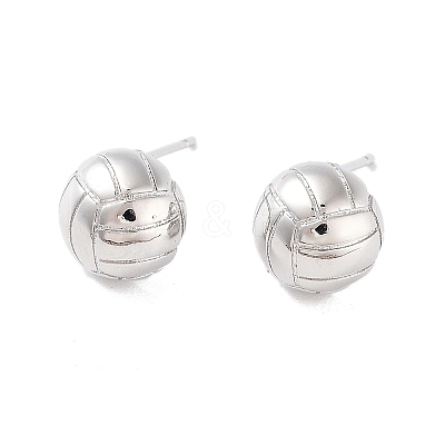 Brass Stud Earrings EJEW-F332-02P-1