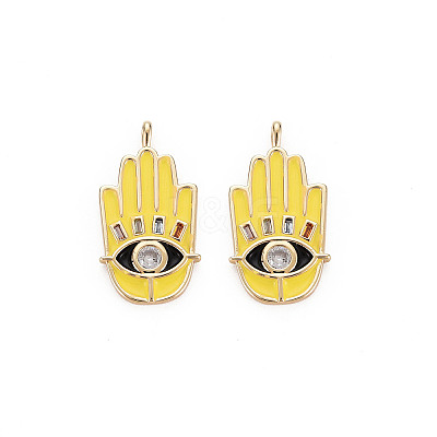 Brass Enamel Pendants KK-S356-672-NF-1