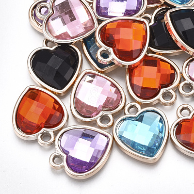 UV Plating Acrylic Pendants X-OACR-T005-85KC-1