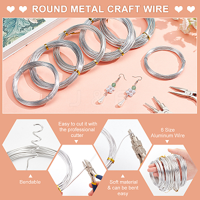 6 Rolls 6 Size Aluminum Wire FIND-BC0003-86A-1