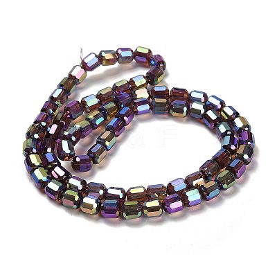 Electroplate Glass Beads Strands EGLA-D030-19E-1