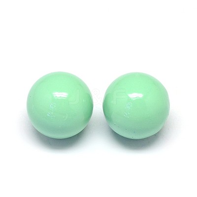 No Hole Spray Painted Brass Round Smooth Chime Ball Beads Fit Cage Pendants KKB-E003-M-18mm-1