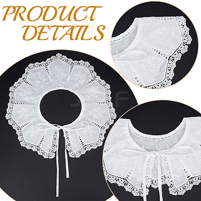 Polyester Embroidery Lace Collar AJEW-CY0002-85-1