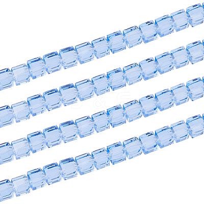 2 Strands Transparent Glass Beads Strands GLAA-HS0001-12C-1