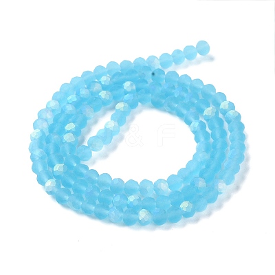 Transparent Glass Beads Strands X-EGLA-A044-T8mm-MB08-1